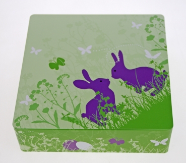 Pralinendose in randloser Form/Eindrückdeckel