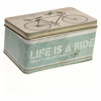 Rechteckige Keksdose mit Scharnierdeckel