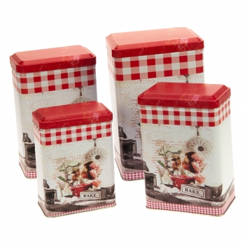 Unterschiedlich große Haushaltsdosen (4-er Set)
