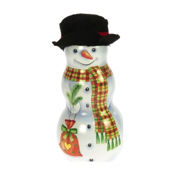 Schneemann-Dose mit Filzhut (2 teilig)