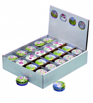 Display Pillendosen Blumen mit 4 versch. Motive